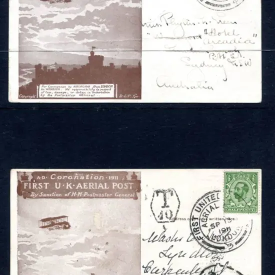 Great Britain 1911 (12th & 13th Sept) as above but ...