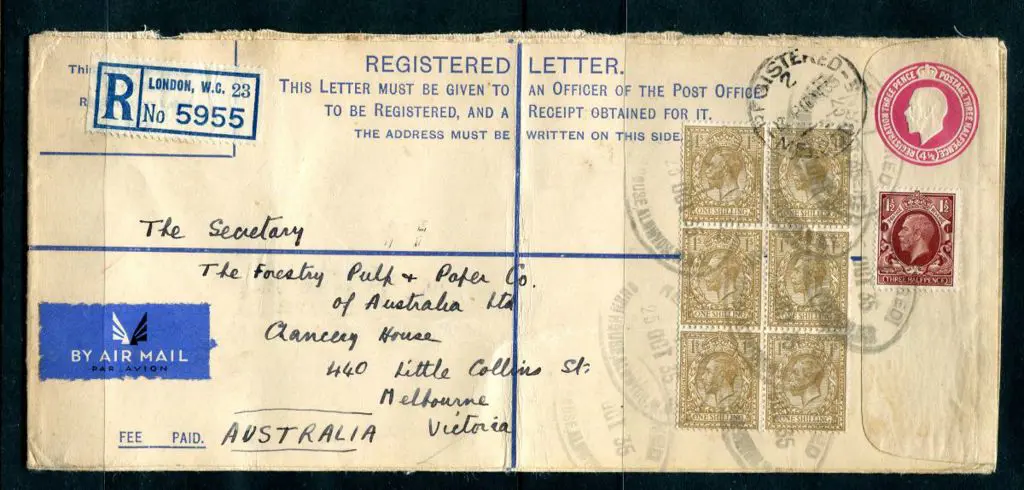 Great Britain 1935 (25th Oct) 4½d KGV embossed ... Image 1++