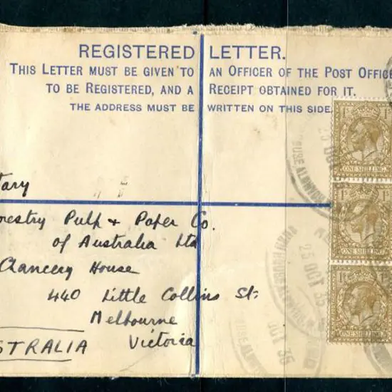 Great Britain 1935 (25th Oct) 4½d KGV embossed ...