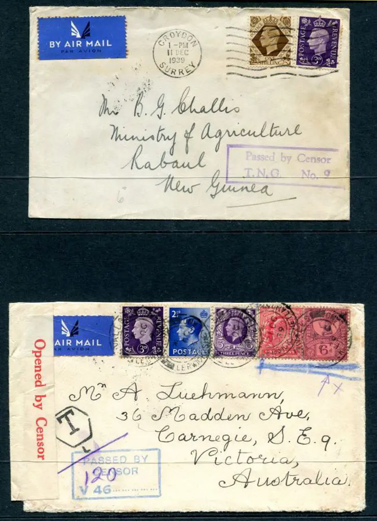 Great Britain 1939 (11th Dec) Croydon to Rabaul ... Image 1++