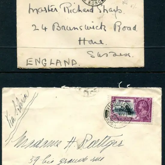 Hong Kong 1935 (8th & 17th May) covers from Hong ...