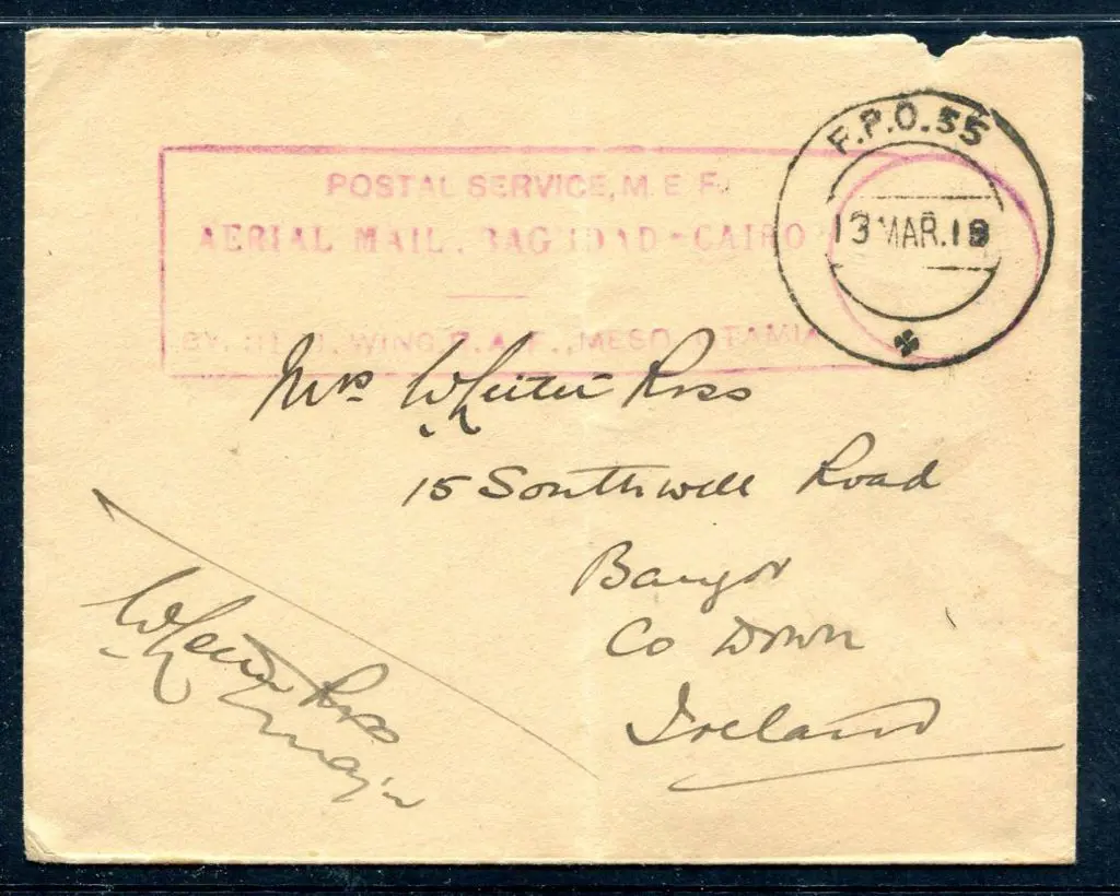 Iraq 1919 (13th Mar) Baghdad to Cairo unfranked ... Image 1++