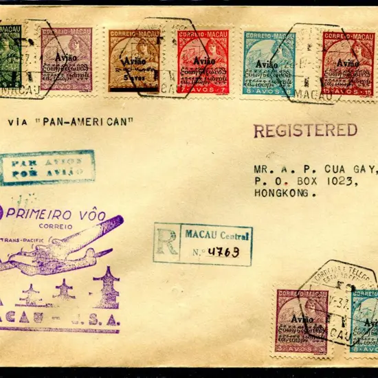 Macau 1937 (28th Apr) Pan-Am Macau to Hong Kong ...