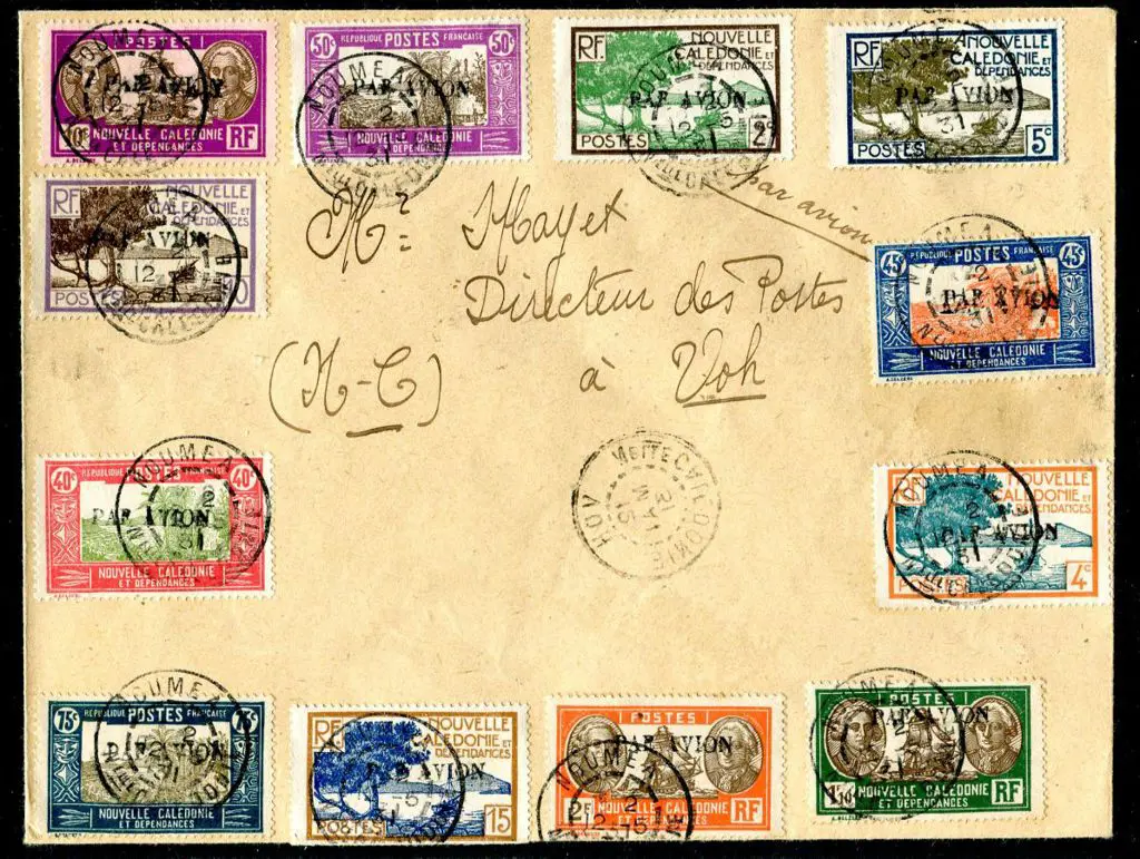 New Caledonia 1931 (12th May) Internal airmail ... Image 1++