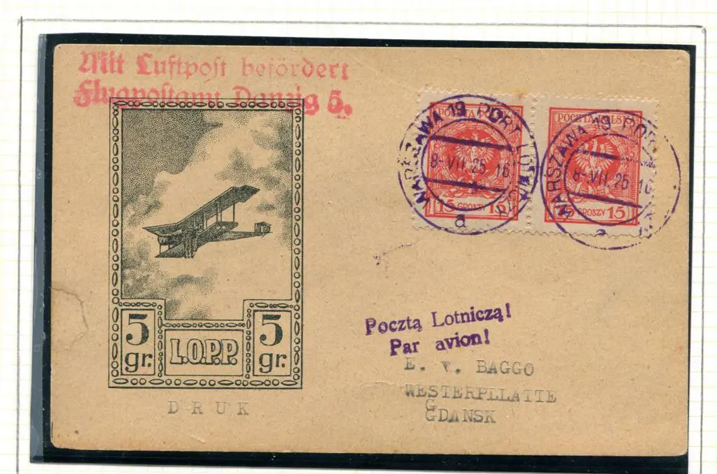 Poland 1925 (8th July) LOPP (Air Defence Fund) 5gr ... Image 1++