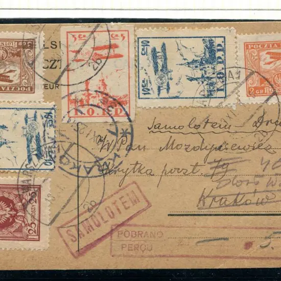 Poland 1925 (13th Nov) Warsaw to Krakow card with ...