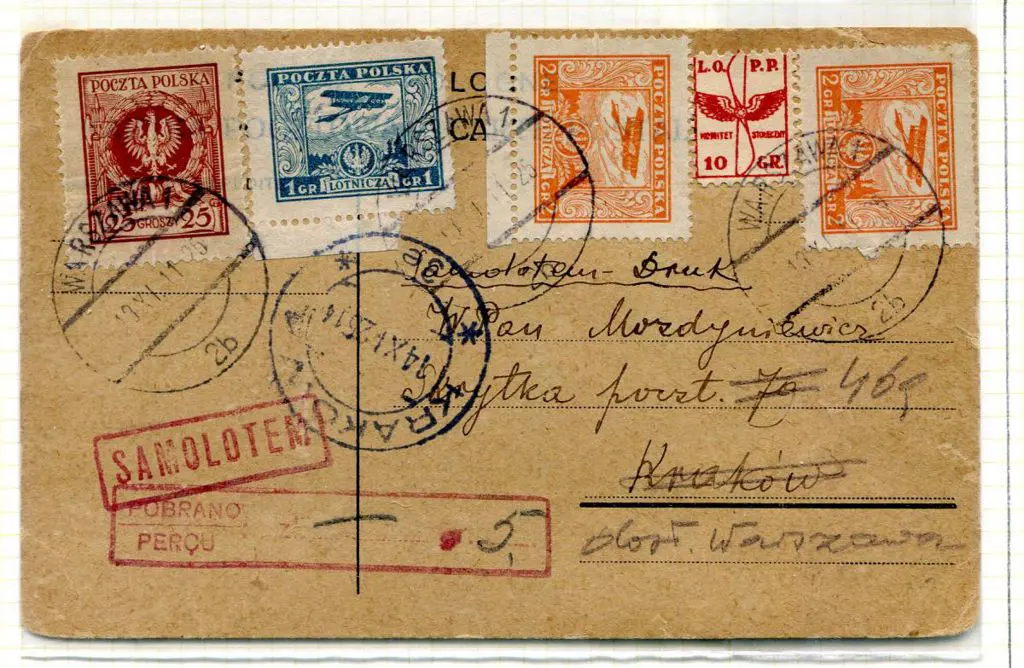 Poland 1925 (13th Nov) ditto. Franked with 1gr & ... Image 1++