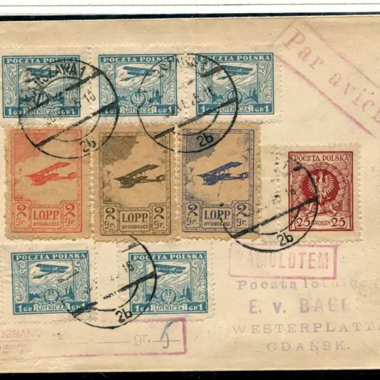 Poland 1925 (30th Nov) Warsaw to Gdansk bearing ...
