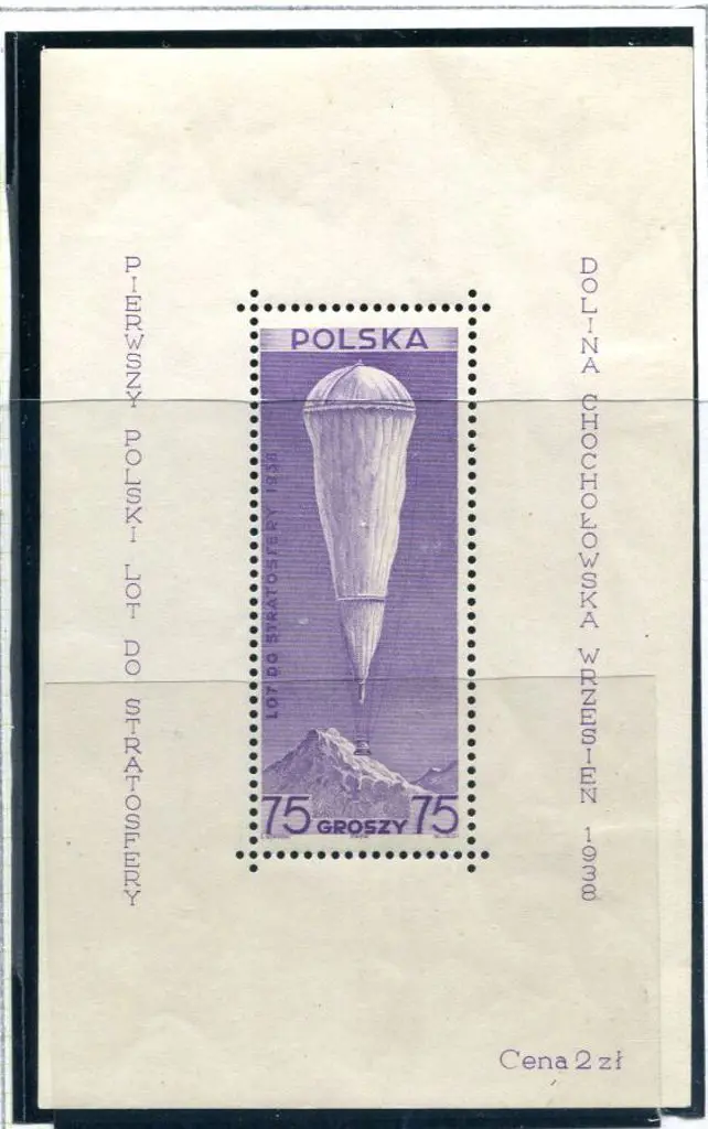 Poland 1938 (4th Sept) Polish Stratosphere M/S ... Image 1++