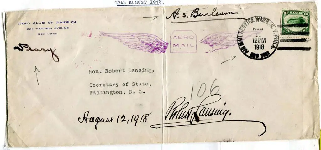 USA 1918 (11th Aug) New York to Washington long ... Image 1++