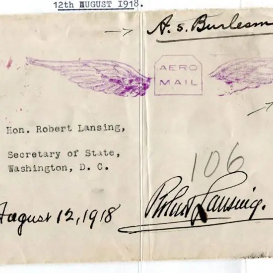 USA 1918 (11th Aug) New York to Washington long ...
