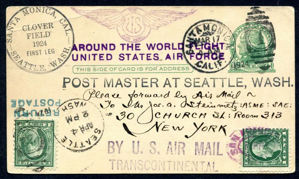 USA 1924 (Apr-Sept) First Aerial Circumnavigation ... Image 1++