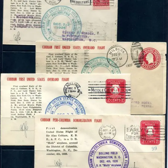 USA 1926 (2nd Dec) New York to Washington via ...