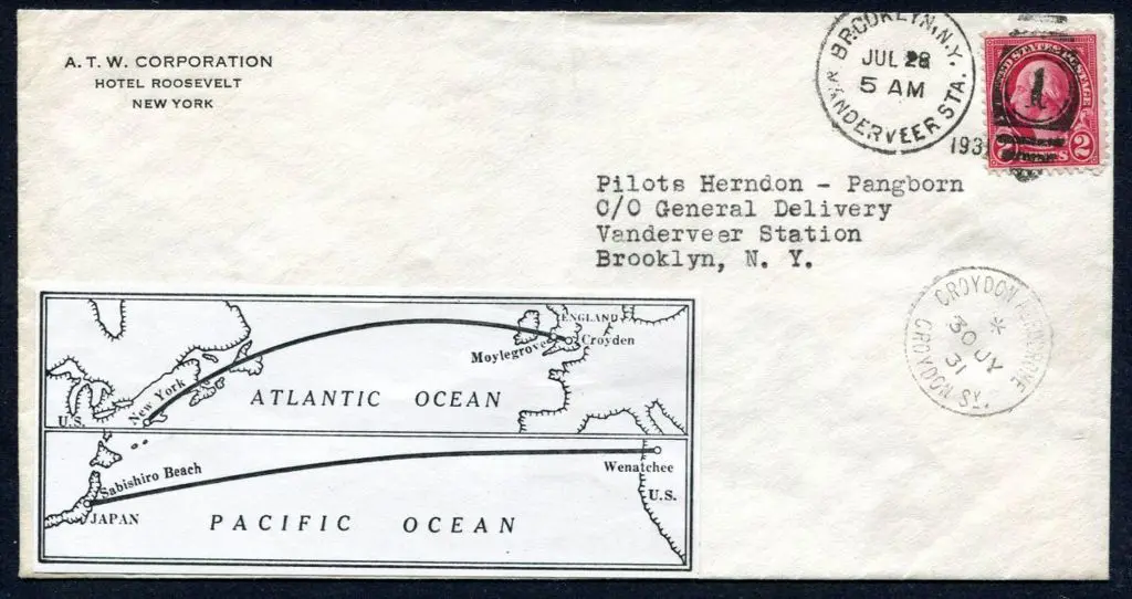 USA 1931 (28th July) New York to London cover ... Image 1++