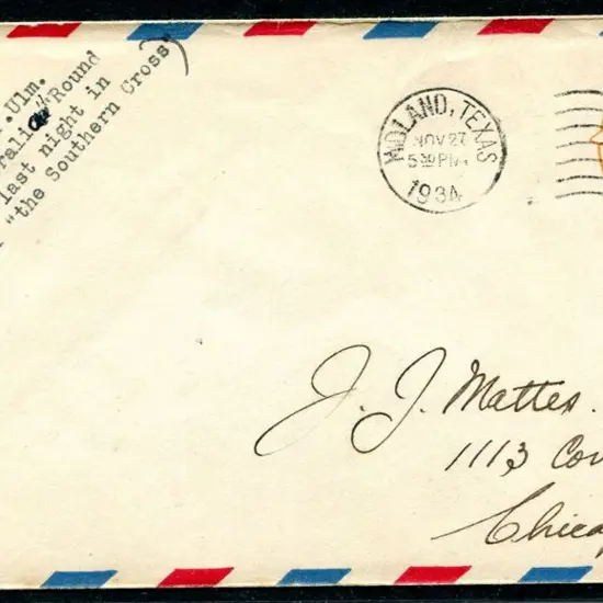 USA 1934 (24th Nov) Chicago to Midland, Texas 6¢ ...