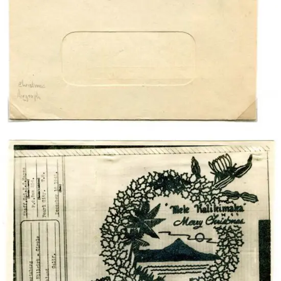 USA 1942 (25th Dec) Christmas Airgraph & ...