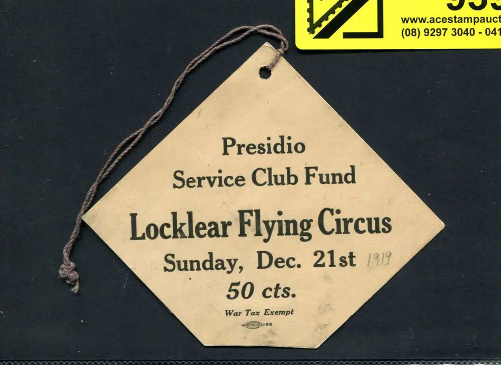 USA 1919 (21st Dec) Locklear Flying Circus ... Image 1++