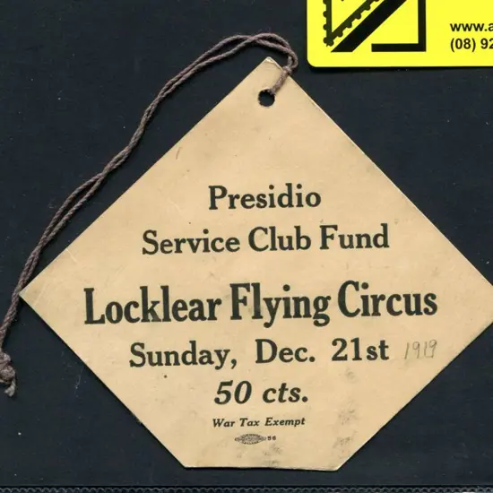 USA 1919 (21st Dec) Locklear Flying Circus ...