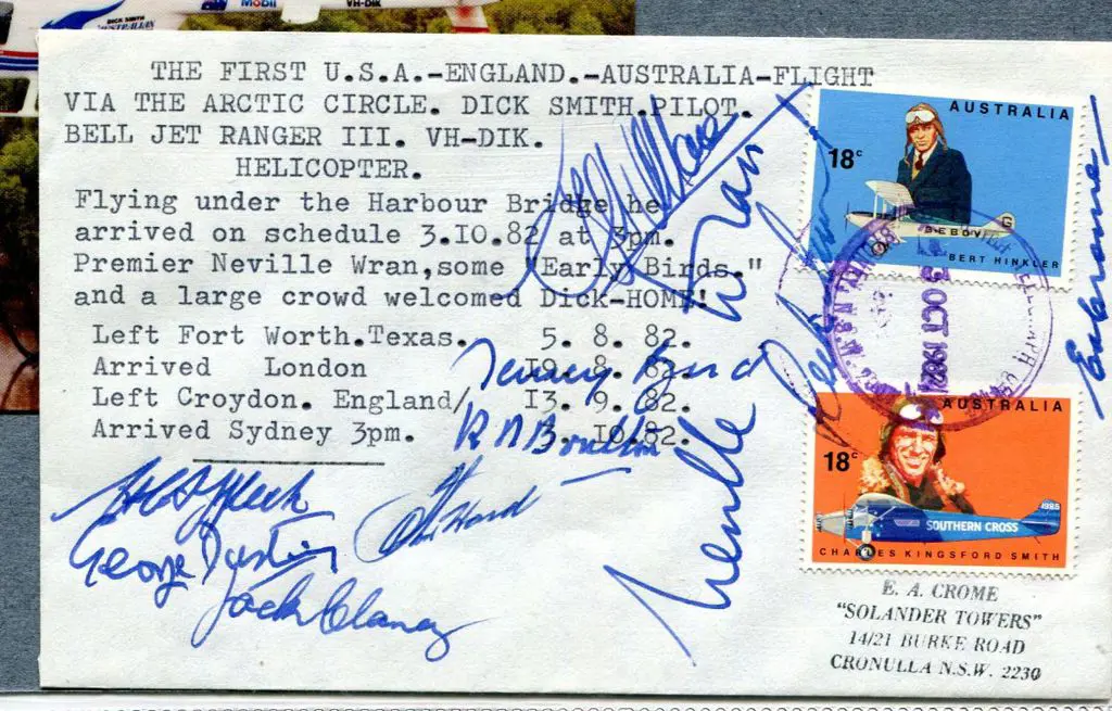 USA 1982 (5th Aug) USA to England & Australia on ... Image 1++