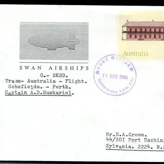 1986 (11th Nov) Alan Bonds Swan Airship ...