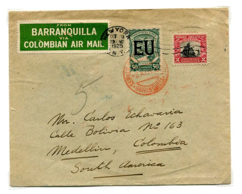 1925 (20th Oct) New York to Barranquilla, Colombia ... Image 1++