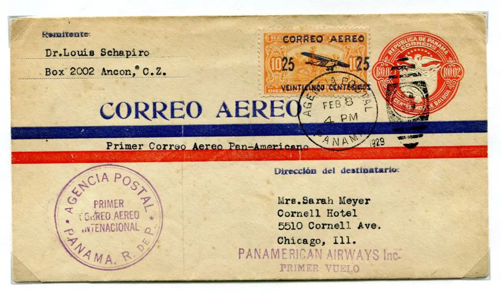 1929 (8th Feb) First Return Flight from Cristobal, ... Image 1++