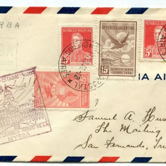 1930 (19th Feb) Argentina to USA first flight ...