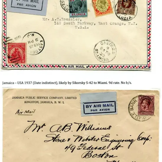 1930 (24th Feb) FAM 6 & 10 commercial mail from St ...