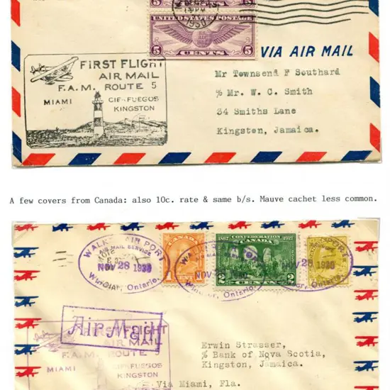 1930 (2nd Dec) First Direct Flight from USA to ...