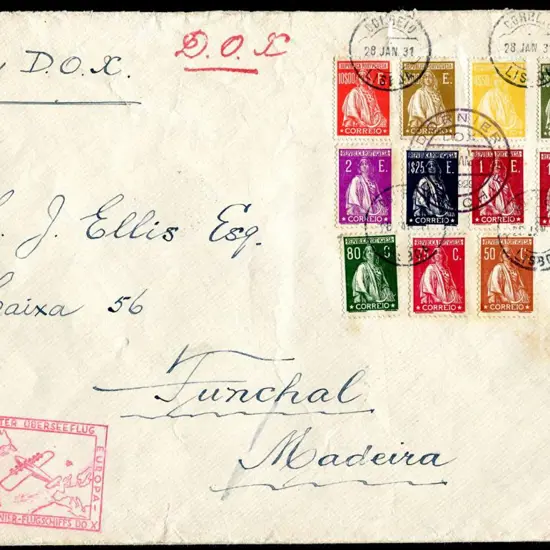 1931 (28th Jan) Portugal to Madeira Dornier DO-X ...