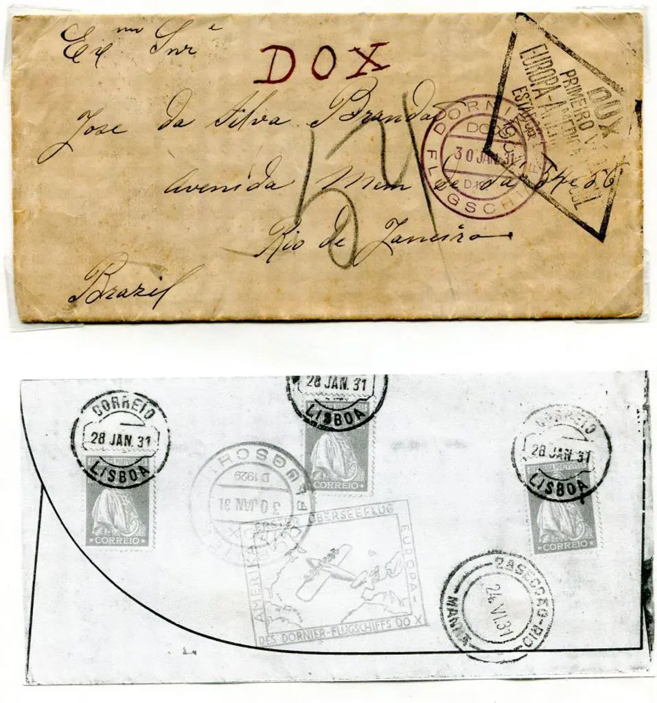1931 (31st Jan) Portugal to Brazil intermediate ... Image 1++