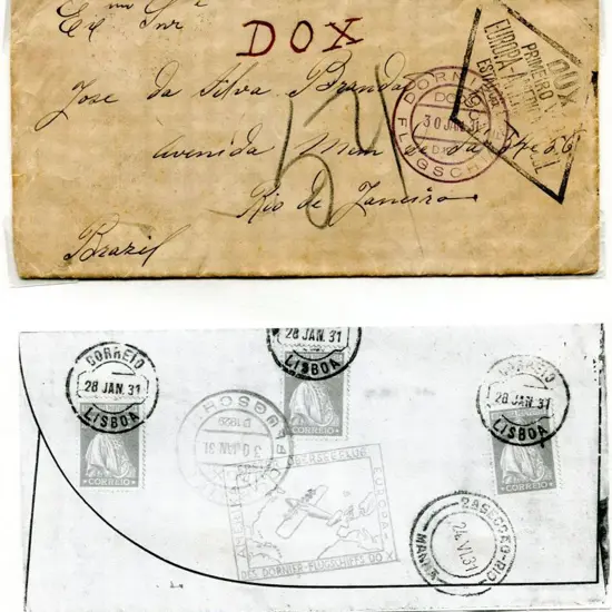 1931 (31st Jan) Portugal to Brazil intermediate ...