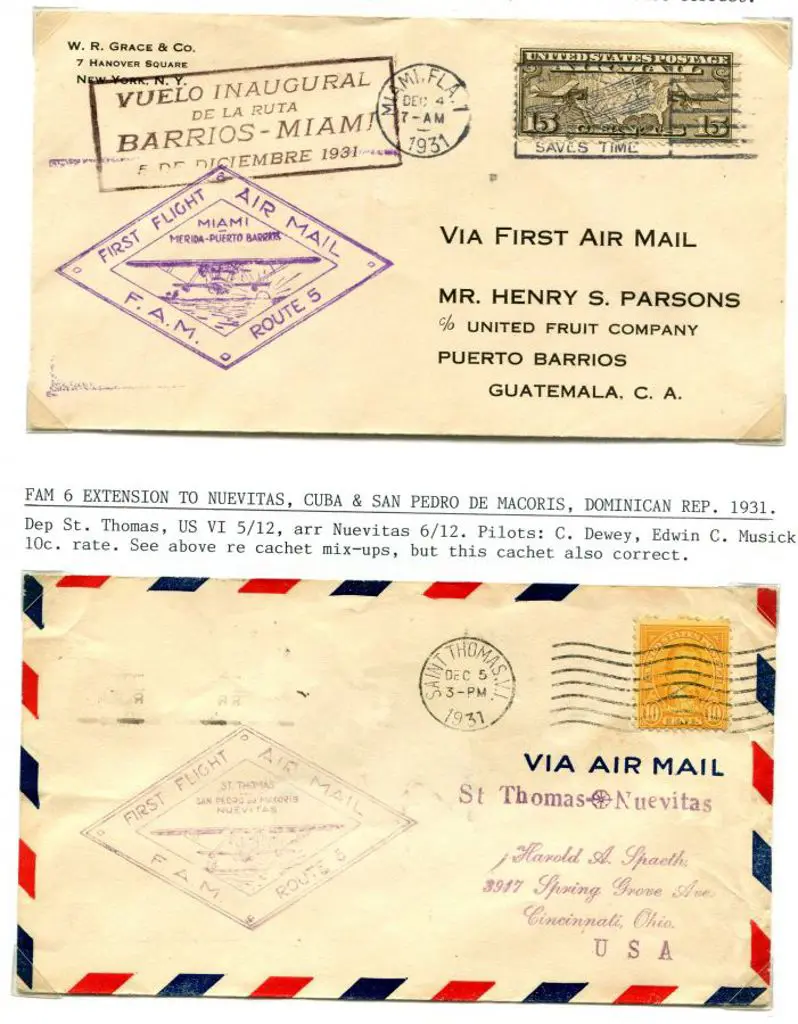 1931 (4th & 5th Dec) FAM 5 route extension to ... Image 1++
