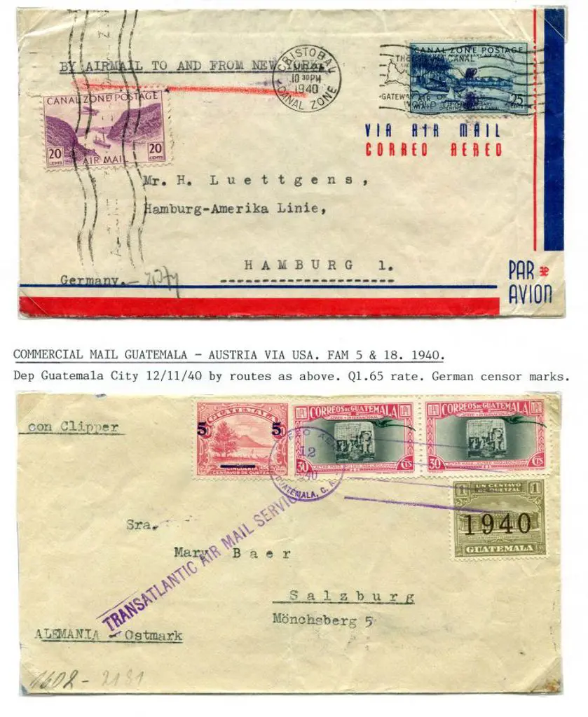 1940 (27th Aug & 12th Nov)) Commercial mail covers ... Image 1++