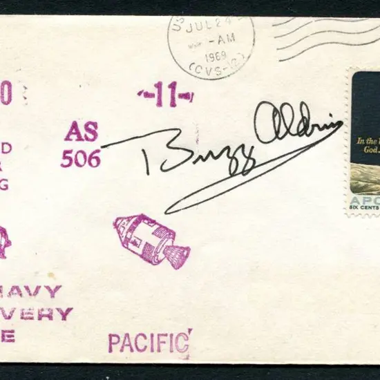 1969 (24th July) ditto but 6c Apollo 8 stamp with ...