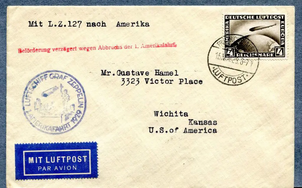 1928 (15th May) Friedrichshafen (Bodensee) to New ... Image 1++