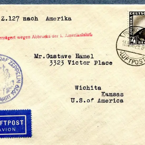 1928 (15th May) Friedrichshafen (Bodensee) to New ...
