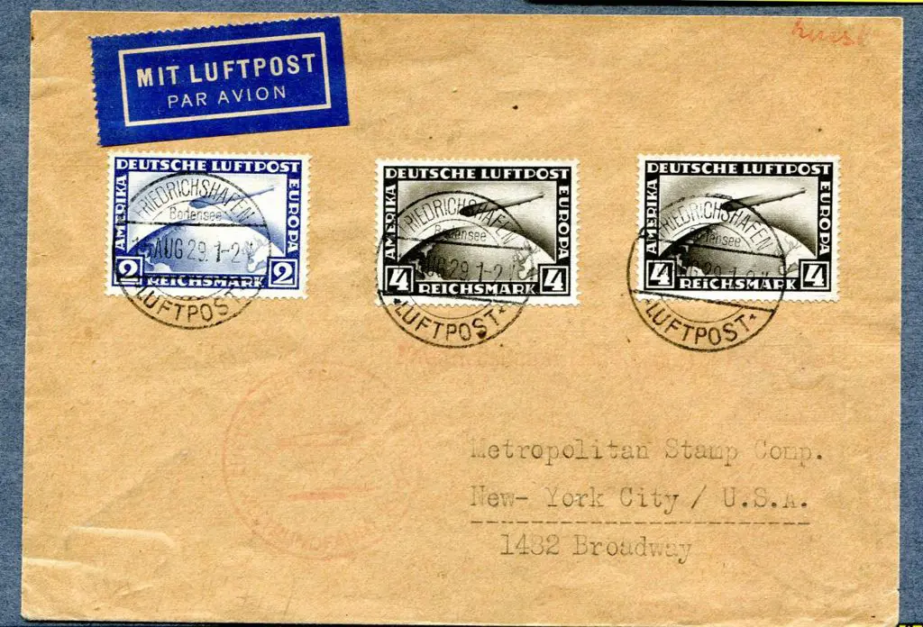 1929 (15th Aug) Friedrichshafen (Bodensee) to ... Image 1++