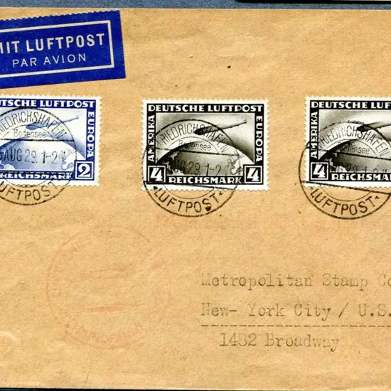 1929 (15th Aug) Friedrichshafen (Bodensee) to ...