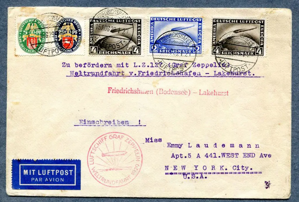 1929 (15th Aug) As above but with 30pf additional ... Image 1++