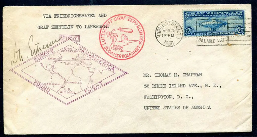 1930 (25th Apr) "First Europe Pan-America Round ... Image 1++