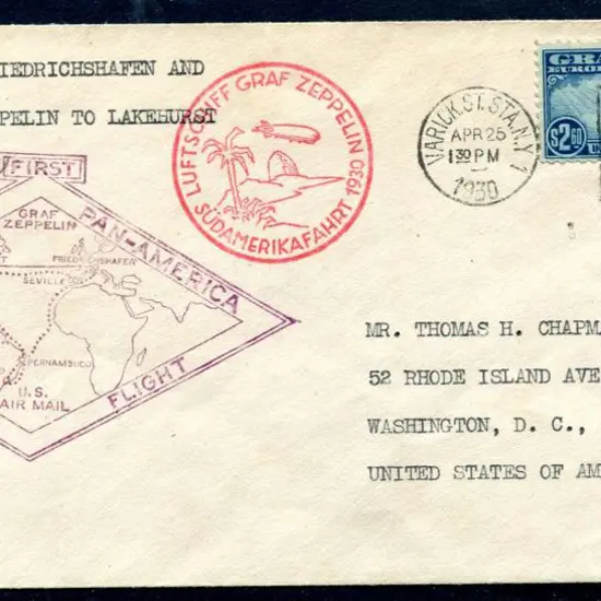 1930 (25th Apr) "First Europe Pan-America Round ...