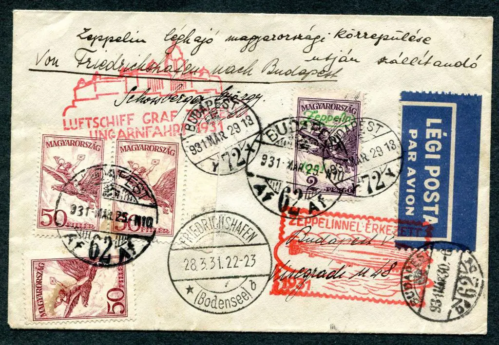 1931 (28th Mar) "Hungary landing" flight with ... Image 1++
