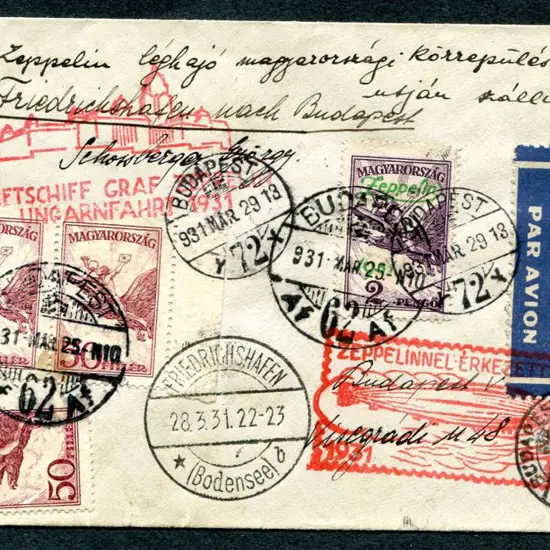1931 (28th Mar) "Hungary landing" flight with ...