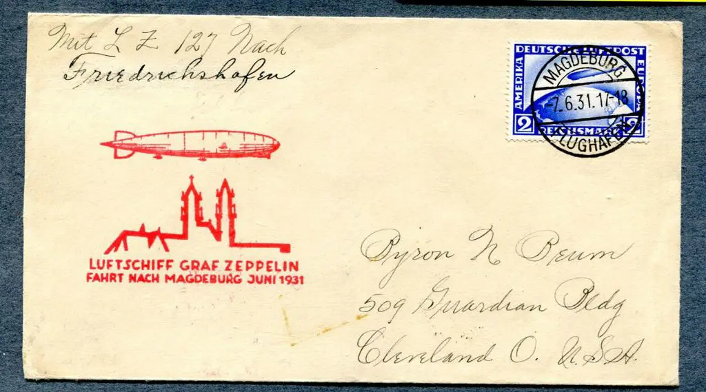1931 (7th June) Magdeburg to USA flight with 2m ... Image 1++