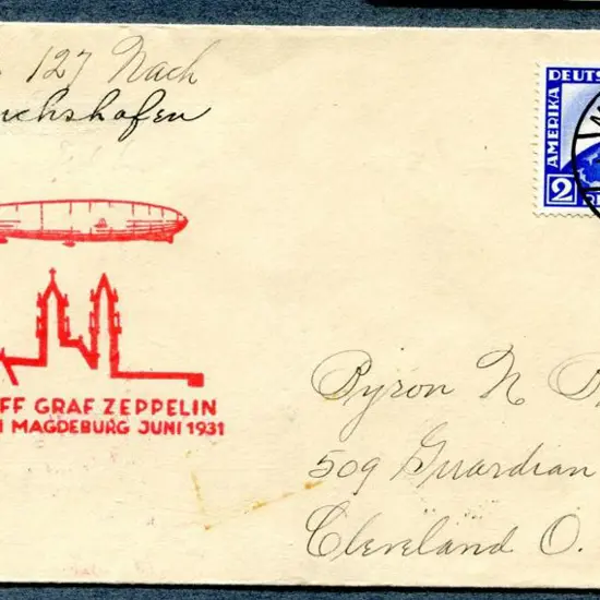 1931 (7th June) Magdeburg to USA flight with 2m ...
