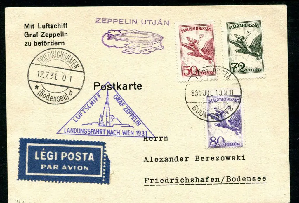 1931 (12th July) "Austria Flight" card with ... Image 1++