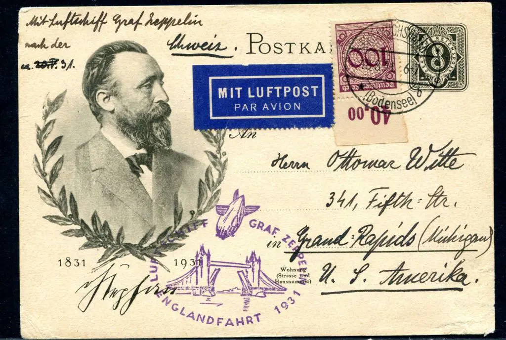 1931 (18th Aug) "Englandfahrt" Stephan 8pf ... Image 1++