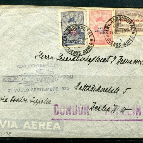 1932 (14th Sept) Sixth South America return flight ...