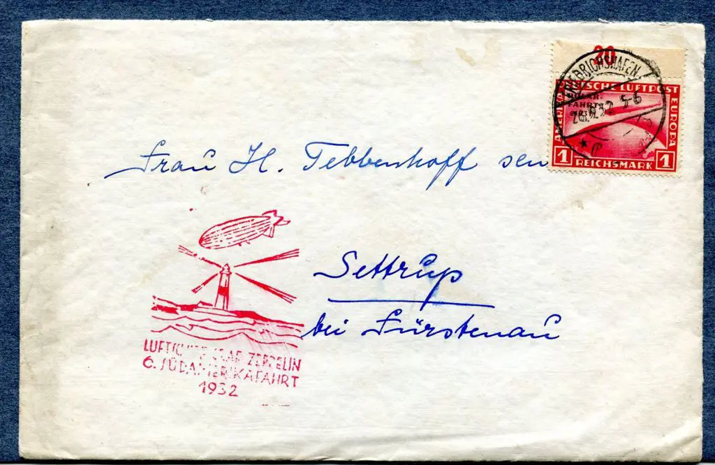 1932 (26th Sept) Friedrichshafen (Bodensee) to ... Image 1++
